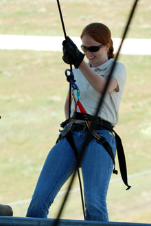 Troubled Teen Girl Builds Trust Through Rappelling